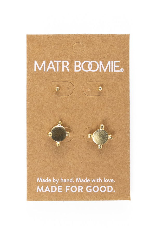 Matr Boomie Pari Dot Disc Earring Set
