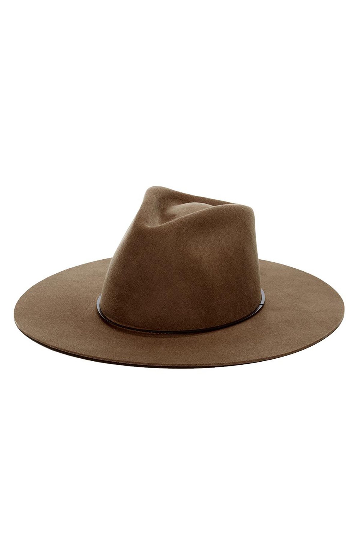 Janessa Leone Neil Hat Camel Brown Wool Wide Brim Fedora Size Large 22” prld.xlg?partno=61849&width=  main image 4