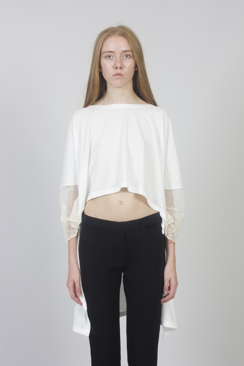ANN DEMEULEMEESTER シースルートップス Ann Demeulemeester Women's' Zenia Long Sleeve High Neck Top