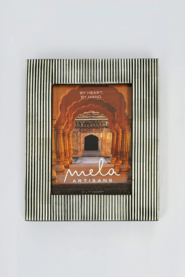 Mela Artisans Pinstripe Photo Frame Gift Box Set