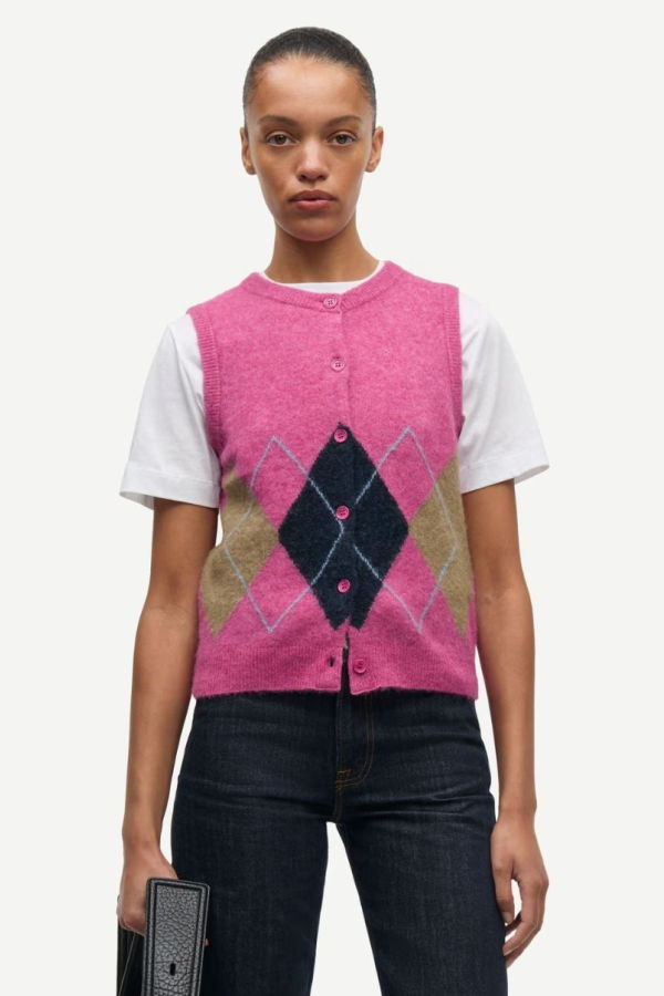 Samsøe Samsøe Sanoura Vest - Red Violet