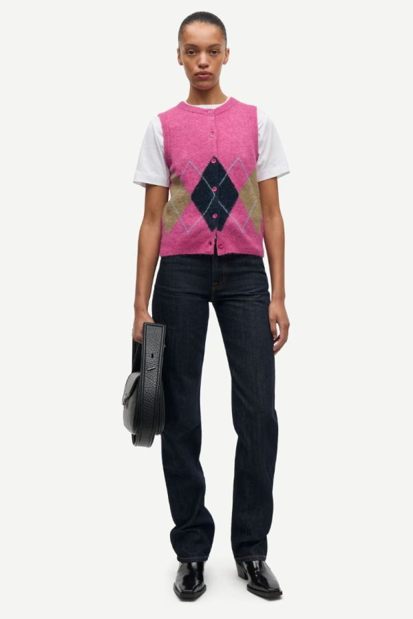 Samsøe Samsøe Sanoura Vest - Red Violet