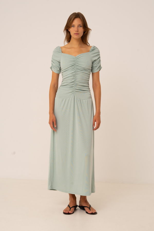 Carmen Says Persephone Draped Dress