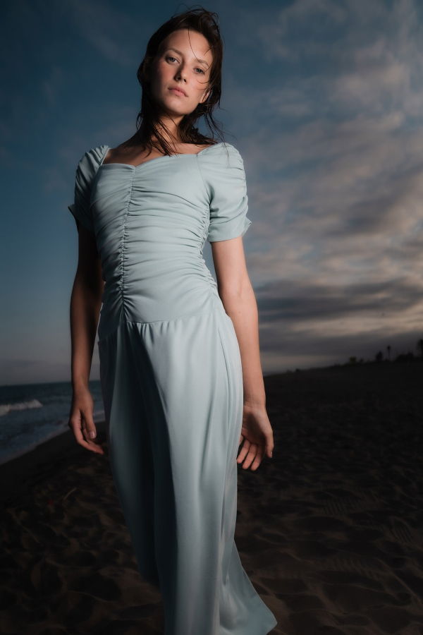 Carmen Says Persephone Draped Dress