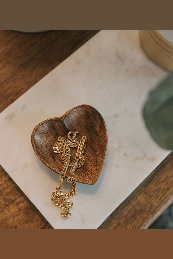 Matr Boomie Alaya Heart Wooden Jewelry Catch All Tray