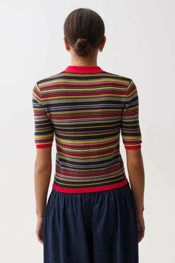 Pistola Ashlee Polo Sweater - Negroni Stripe