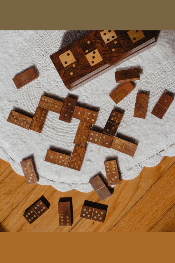 Matr Boomie Domino Game Set - Wooden