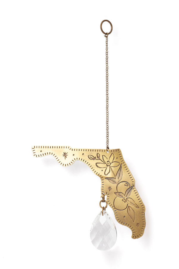 Matr Boomie Florida State Orange Blossom Engraved Suncatcher