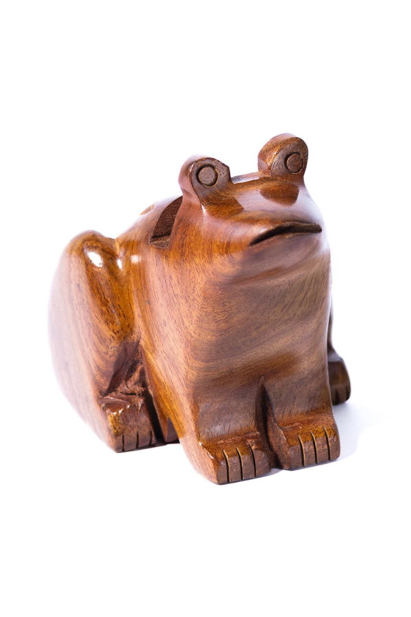 Matr Boomie Frog Eyeglass Holder Stand Hand-Carved Wood