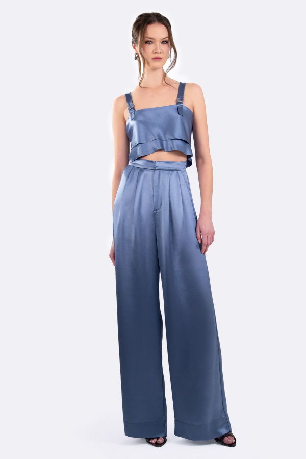 Nonchalant Label Astrid Crop Top - Steel