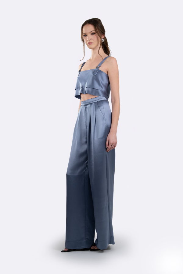 Nonchalant Label Astrid Crop Top - Steel