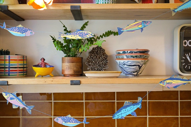 East End Press Fishes Sewn Garland