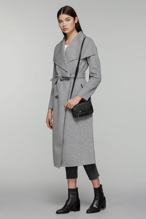 light grey waterfall coat