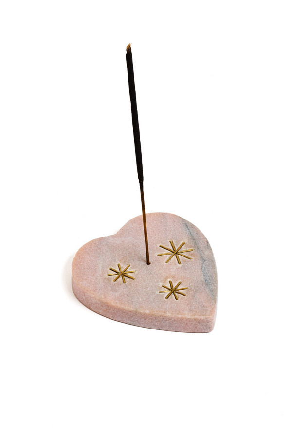 Matr Boomie Jaipuri Heart Incense Holder - Pink