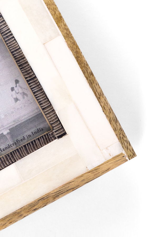 Matr Boomie Janaka 3x3 Picture Frame - Carved Bone and Horn
