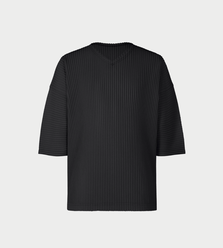 ISSEY MIYAKE MEN Vネック Tシャツ ブラック HOMME PLISSE ISSEY MIYAKE Release T Basic - Black | Garmentory