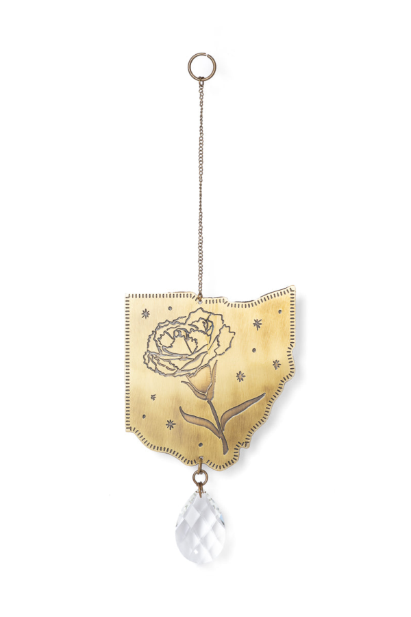 Matr Boomie Ohio State Carnation Engraved Suncatcher