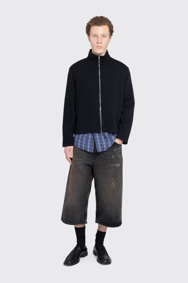 Our Legacy Shrunken Fullzip Knitwear - Black