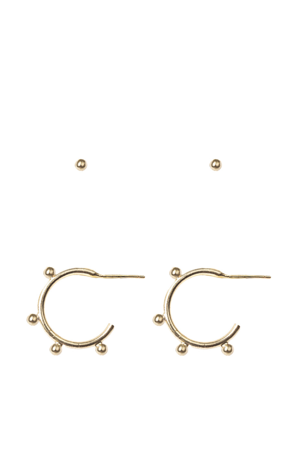 Matr Boomie Pari Dot Hoop Earring Set - Set of 2