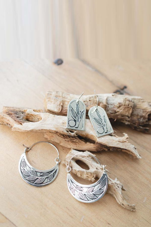 Matr Boomie Patra Leaf Drop Earrings