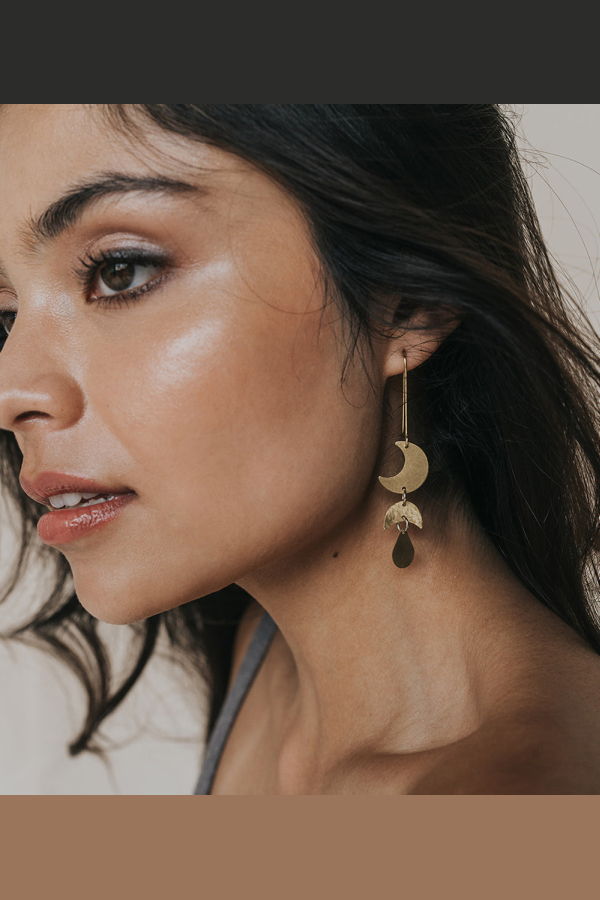Matr Boomie Rajani Moon Phase Drop Earrings