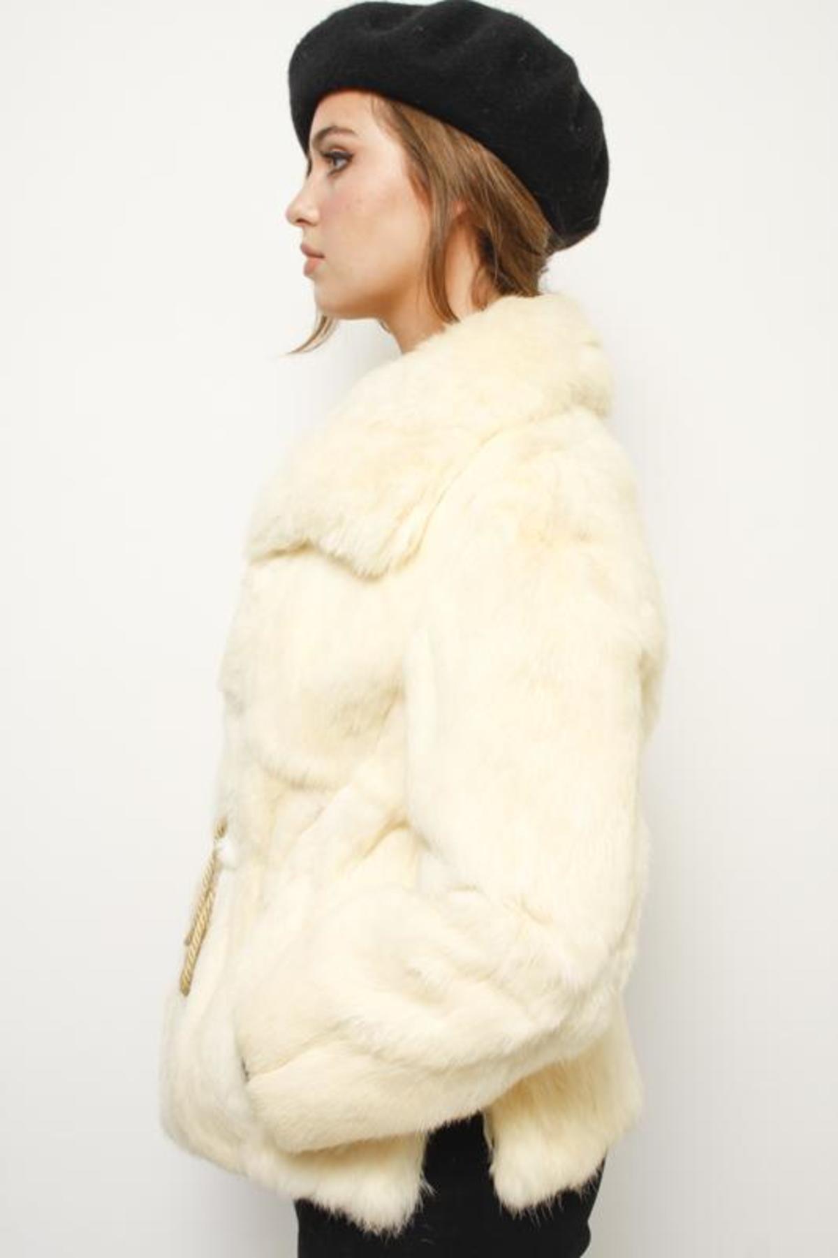 VINTAGE RABBIT COAT WHITE Garmentory