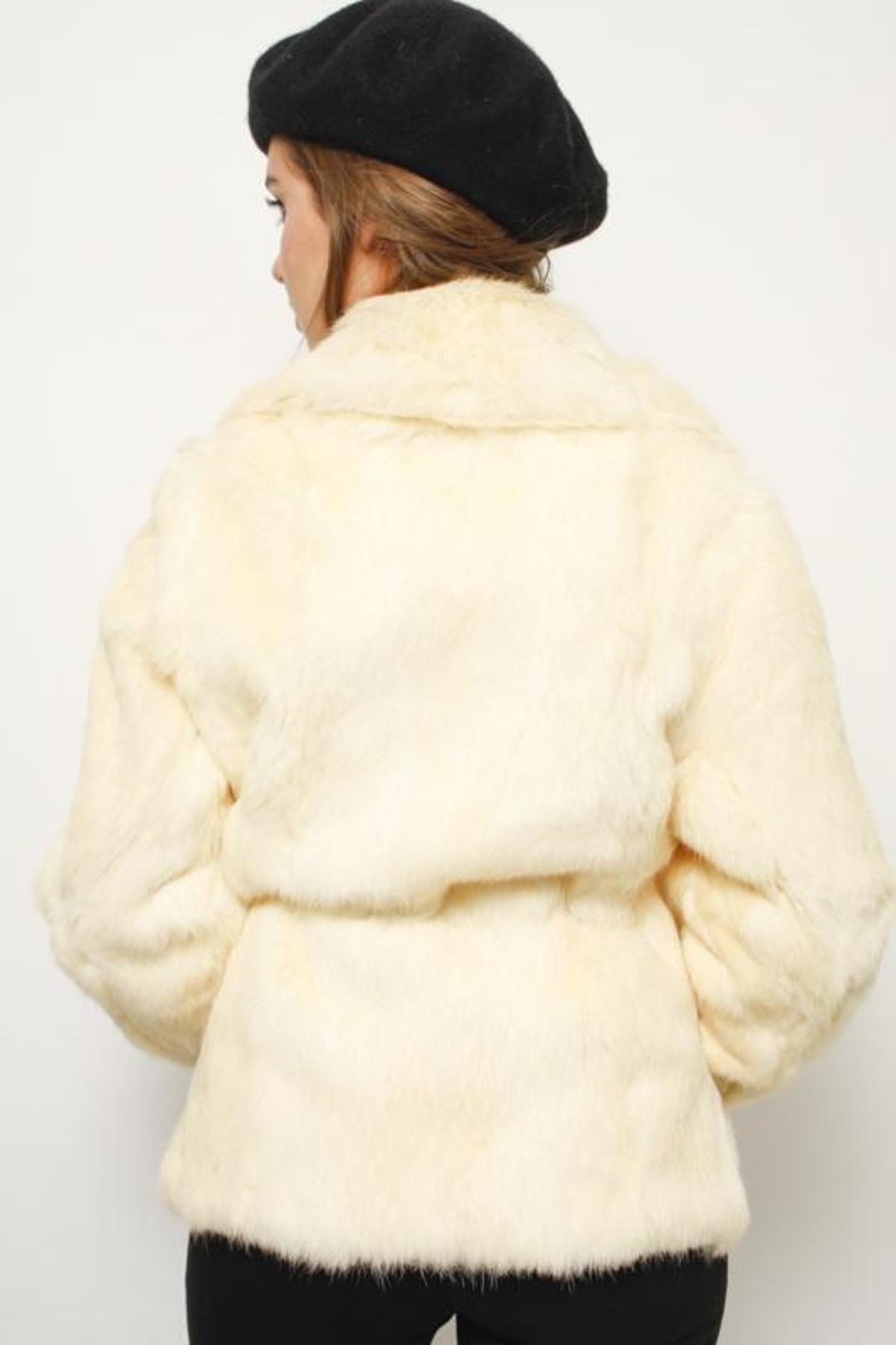 VINTAGE RABBIT COAT WHITE Garmentory