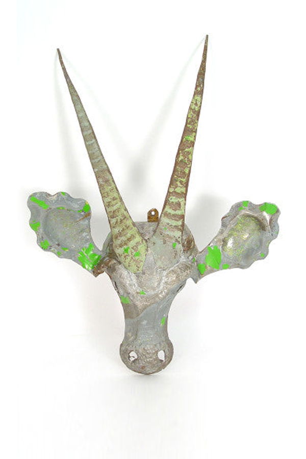 Mbare Sable Animal Mask Recycled Metal Wall Art