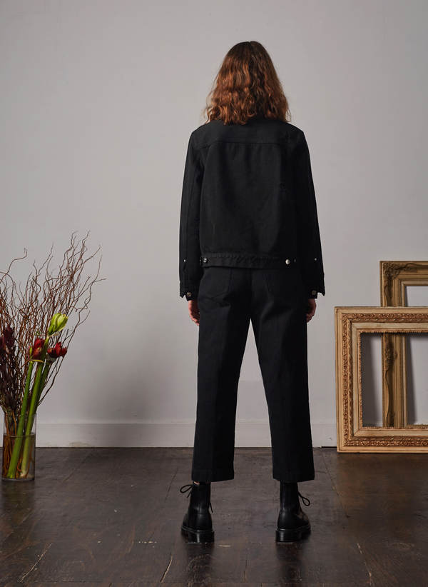 Tanaka DAD JEAN CROP TROUSERS - JET BLACK | Garmentory