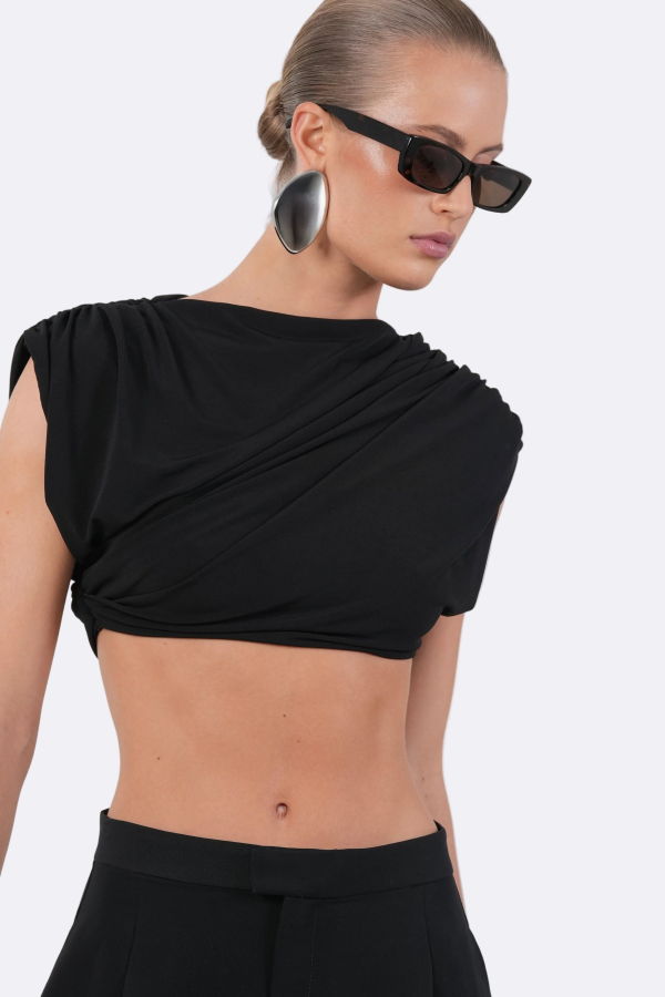 Nonchalant Label Lucinda Crop Top - Black