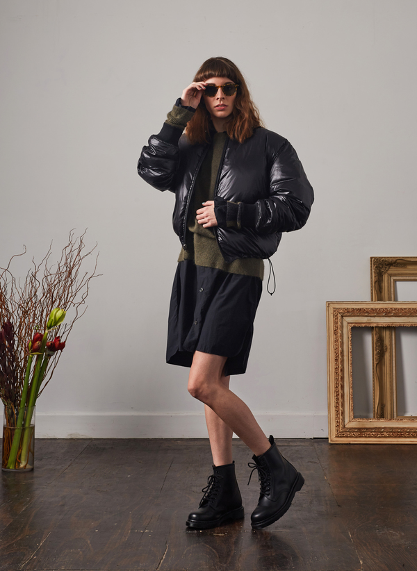 black down bomber jacket