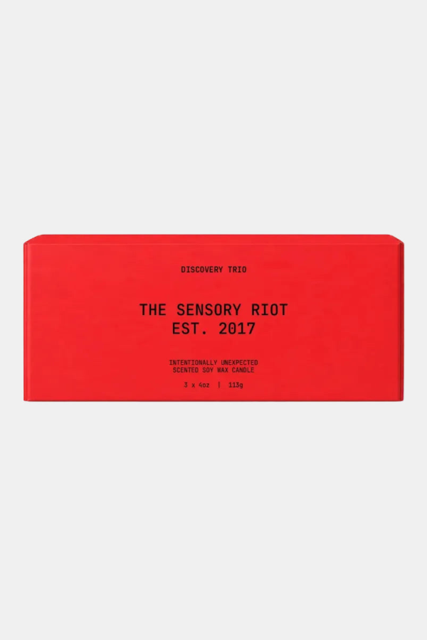 The Sensory Riot Green + Grassy Discovery Trio Candle Set
