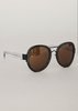 Berenik BIG UNISEX BAMBOO SUNGLASSES - dark brown with transparent temples - Thumbnail 4