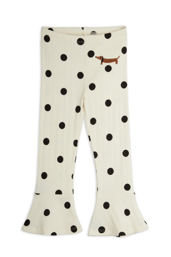 KIDS Mini Rodini Dots Dog Flared Trousers