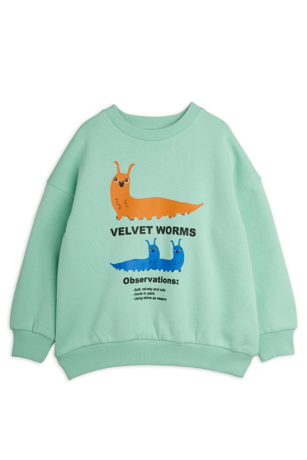 KIDS Mini Rodini Velvet Worms Observations Sweatshirt