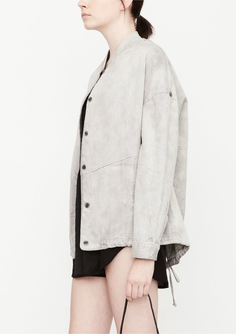 Berenik BOMBER denim JACKET - grey