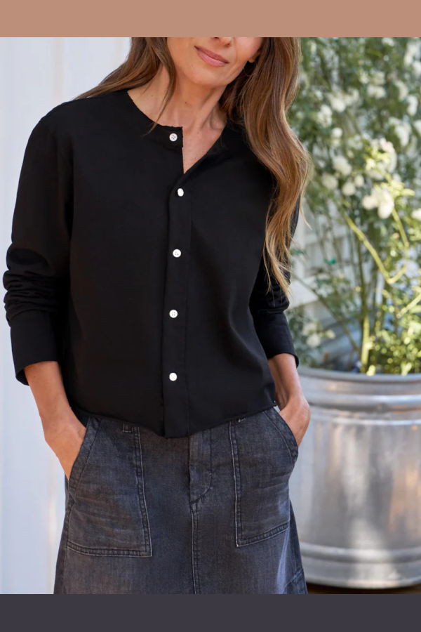 Frank & Eileen Jackie T-Shirt Cardigan - Black