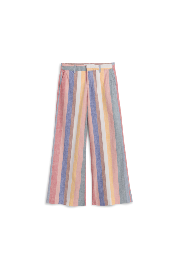 Frank & Eileen West Village NYC Wide-Leg Trouser - Cabana Stripe