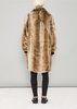 Berenik Fur Lining Faux Racoon Coat - Black/Beige - Thumbnail 4