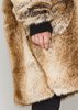 Berenik Fur Lining Faux Racoon Coat - Black/Beige - Thumbnail 5