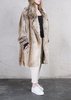 Berenik Fur Lining Faux Racoon Coat - Black/Beige - Thumbnail 7