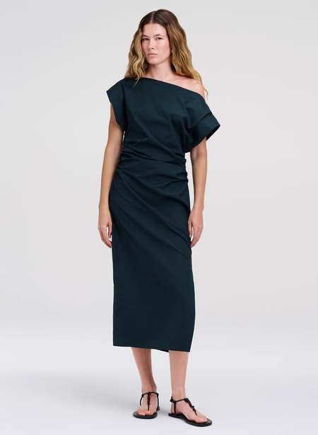 alc renzo dress blue A.L.C. AX Paris Green & Size:17.5