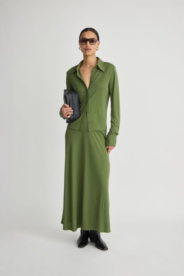 Apiece Apart Merce Slinky Maxi Skirt