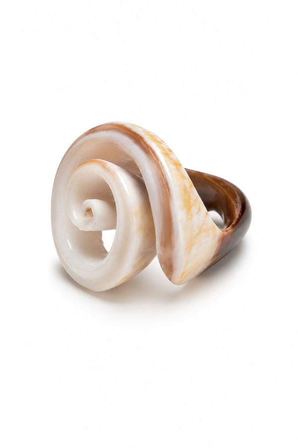 LOBA Spiral Bone Shell Ring