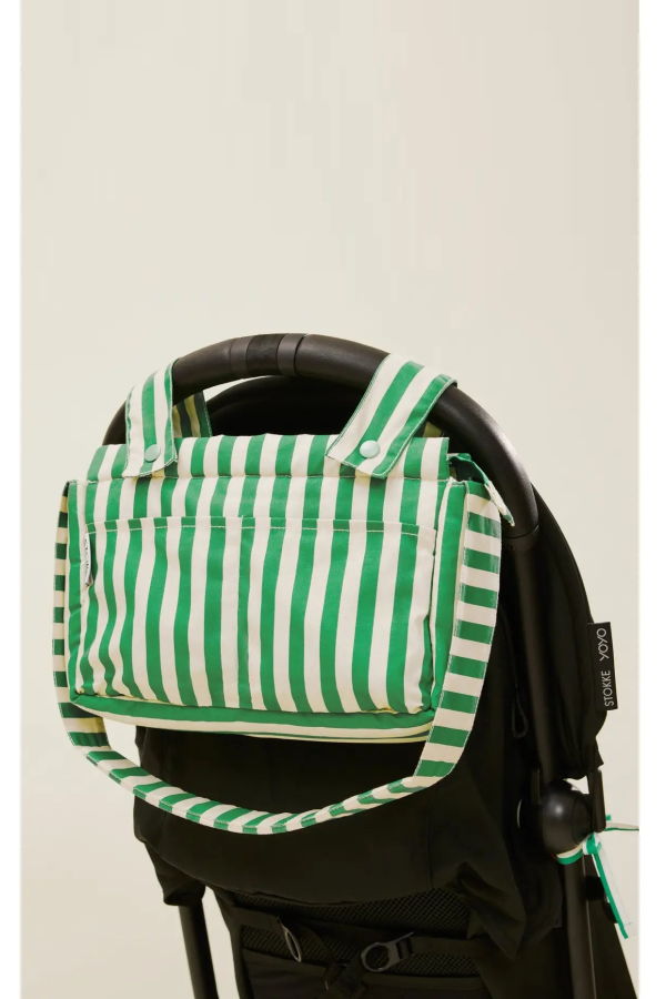 Kindred Bravely Stroller Party Caddy Bag - Green Stripe