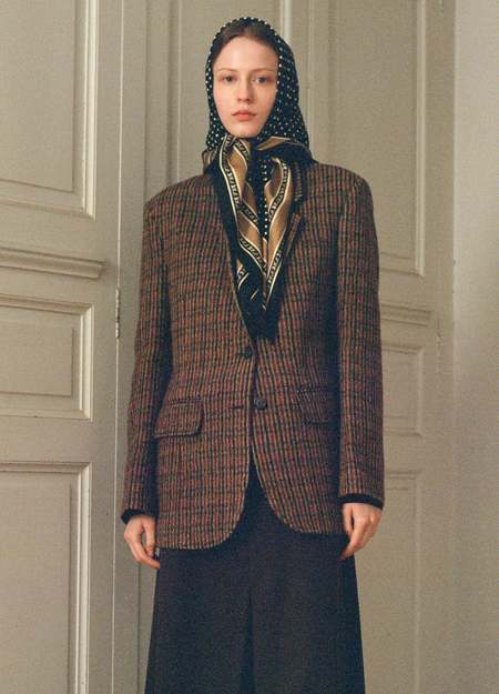 Monitaly Wool Flannel Dorman Blazer in Black | Garmentory