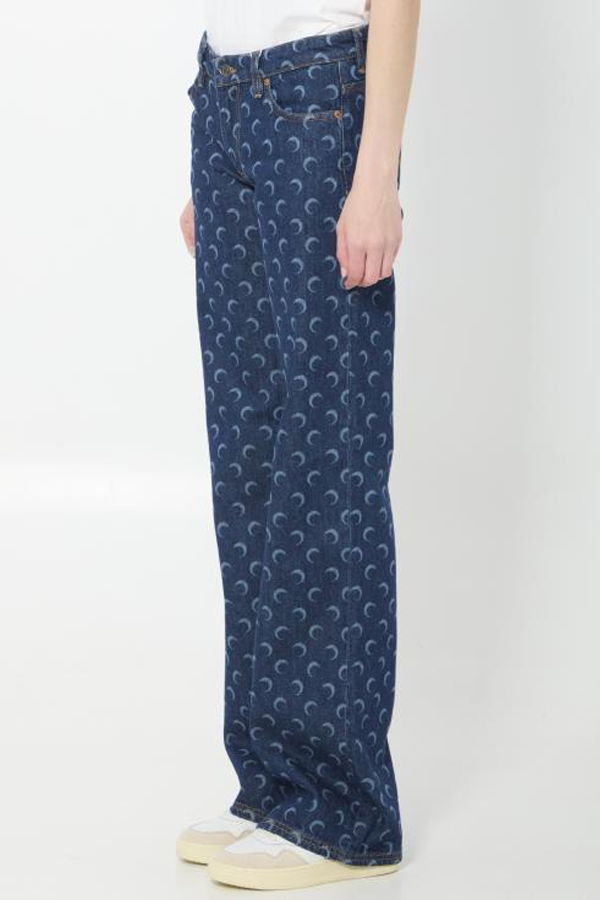 MARINE SERRE Denim Pants - Midnight Blue