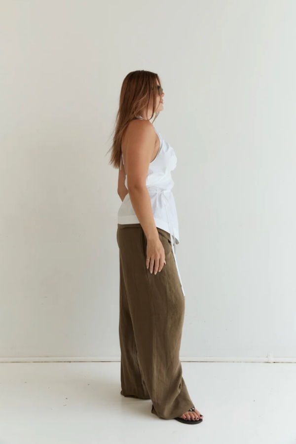 Wilhelmina Studio Cotton Tie Front Tank
