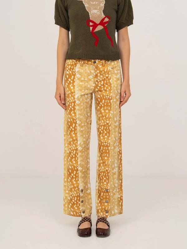 Carmen Says Deer Print Denim Jeans