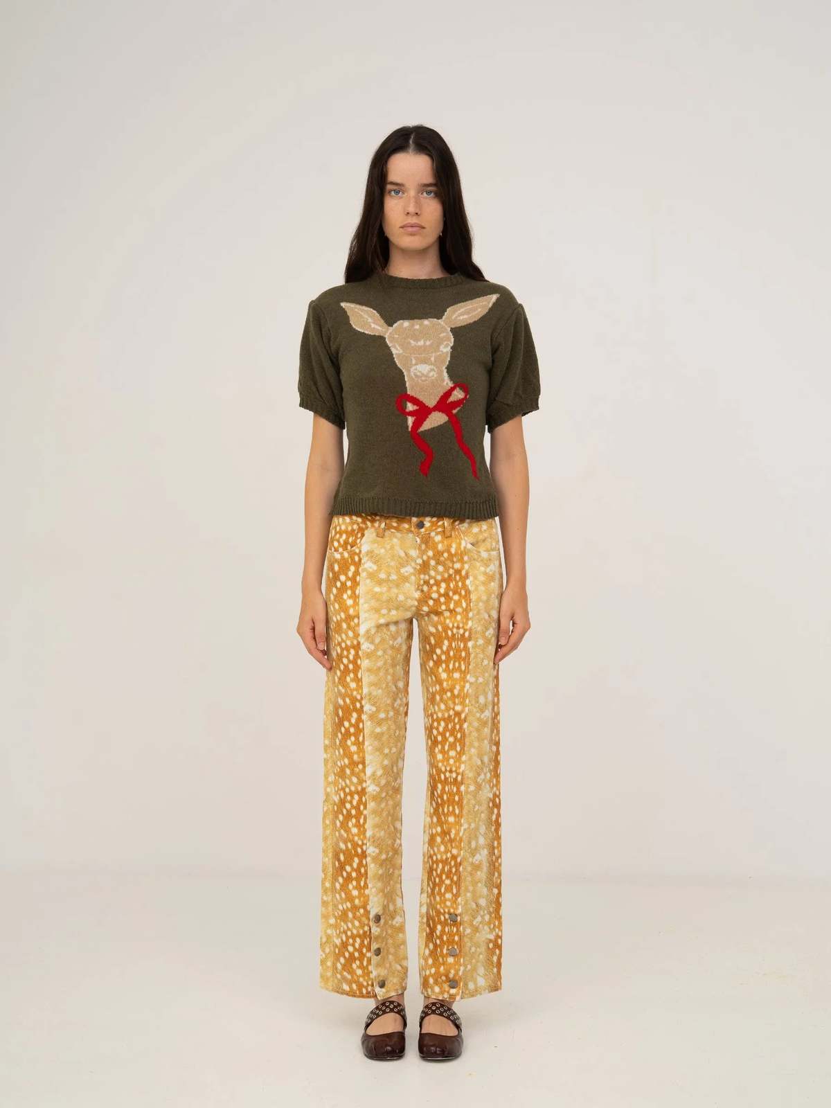 Carmen Says Deer Print Denim Jeans - Image 3 of 8